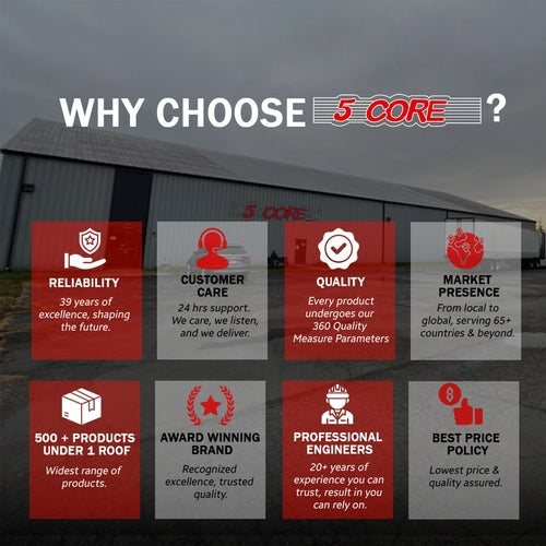 5Core Electric Guitar Strings Nickel 0.009-.042 Gauge w Bright Tone