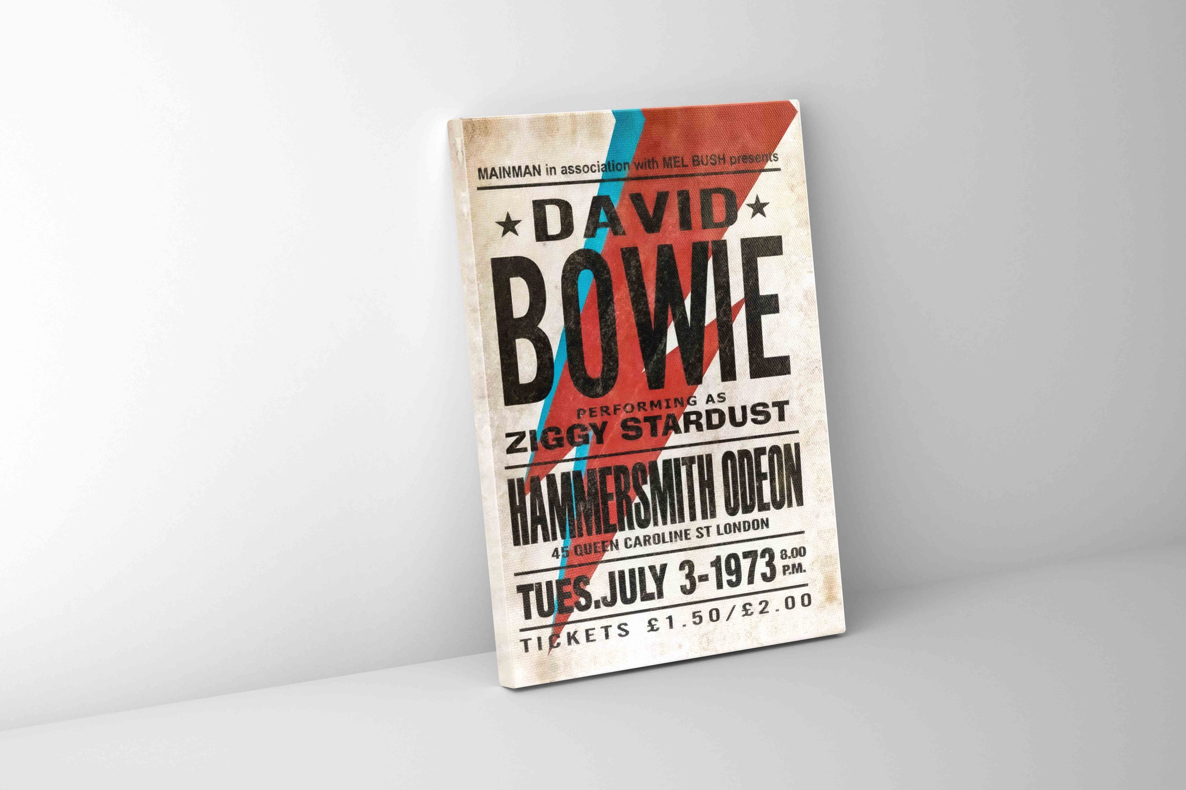 Music Poster David Bowie Hammersmith -Vintage Music Wall Decor