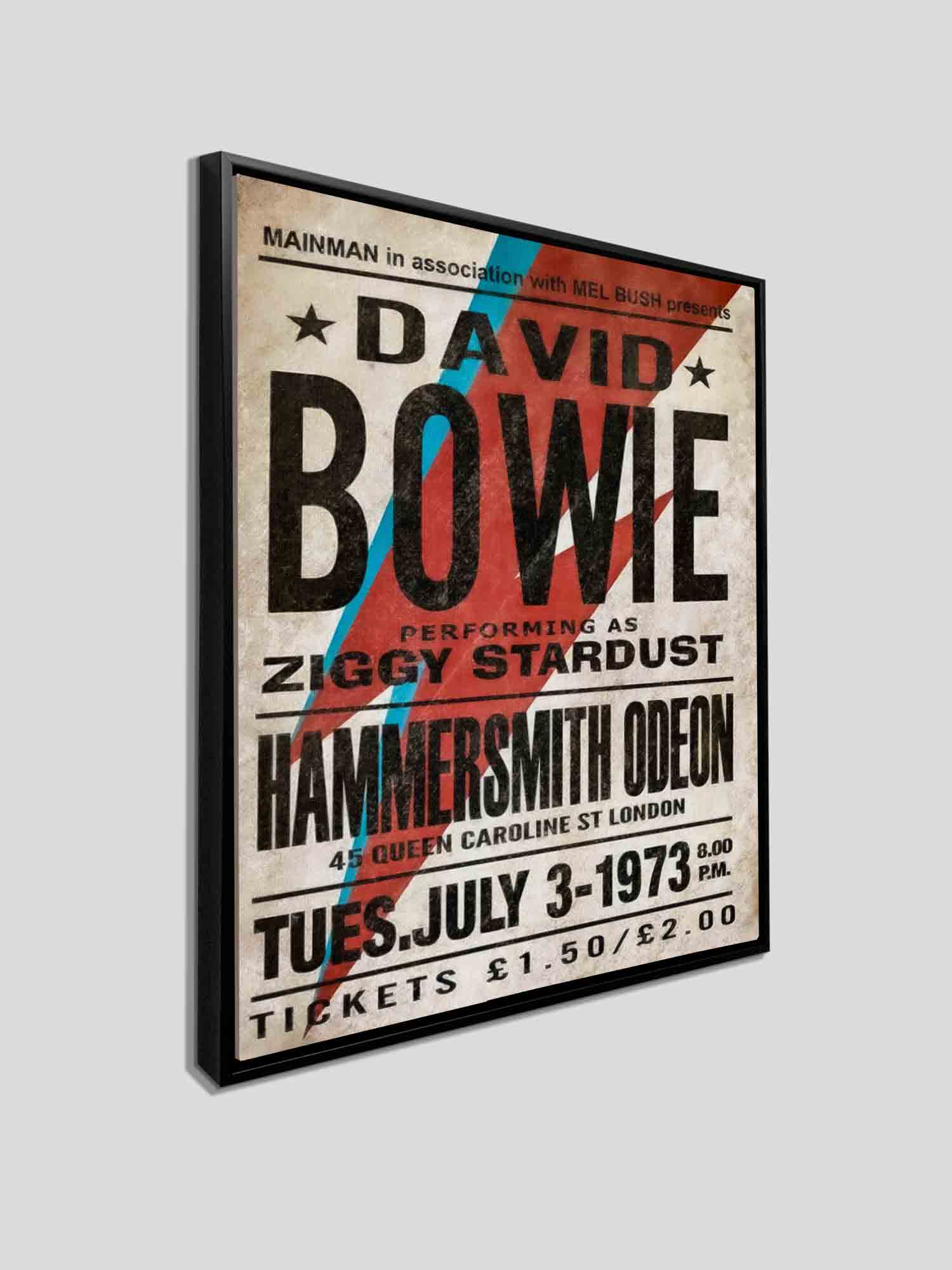 Music Poster David Bowie Hammersmith -Vintage Music Wall Decor