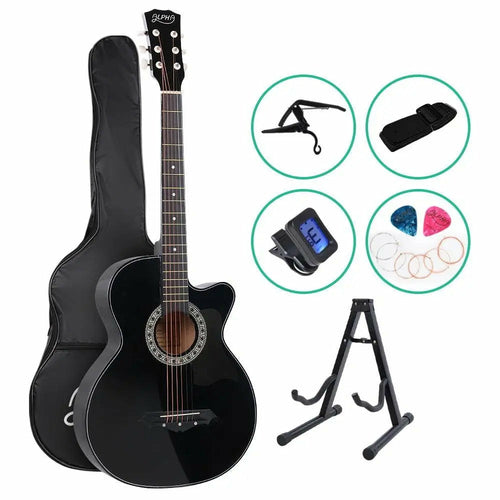 "black-acoustic-guitar-for-indie-musicians"