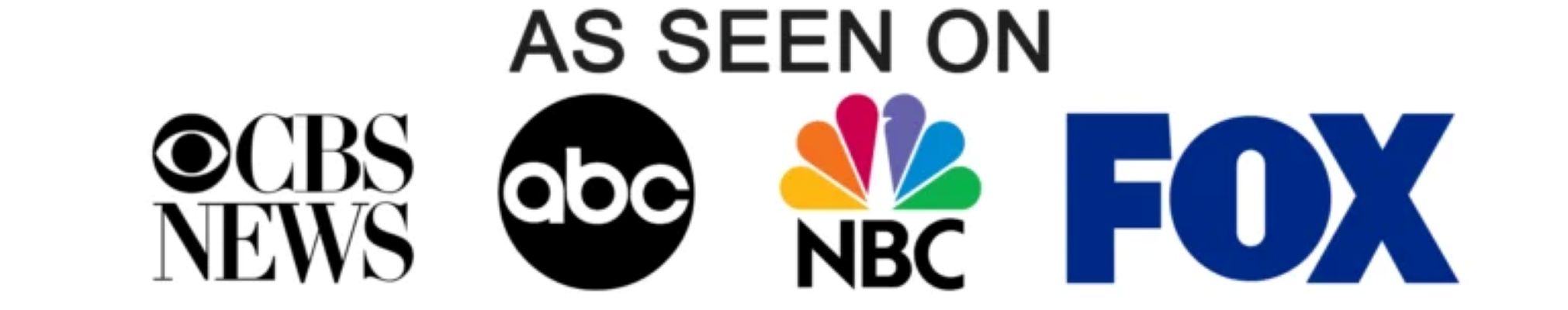 As seen on TV logos of CBS ABC NBC FOX 