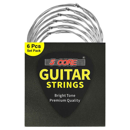 5Core Electric Guitar Strings Nickel 0.009-.042 Gauge w Bright Tone
