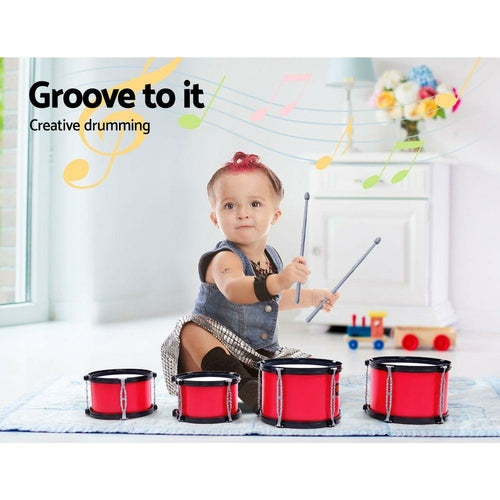 Keezi Kids 7 Drum Set Junior Drums Kit Musical Play Toys Children's