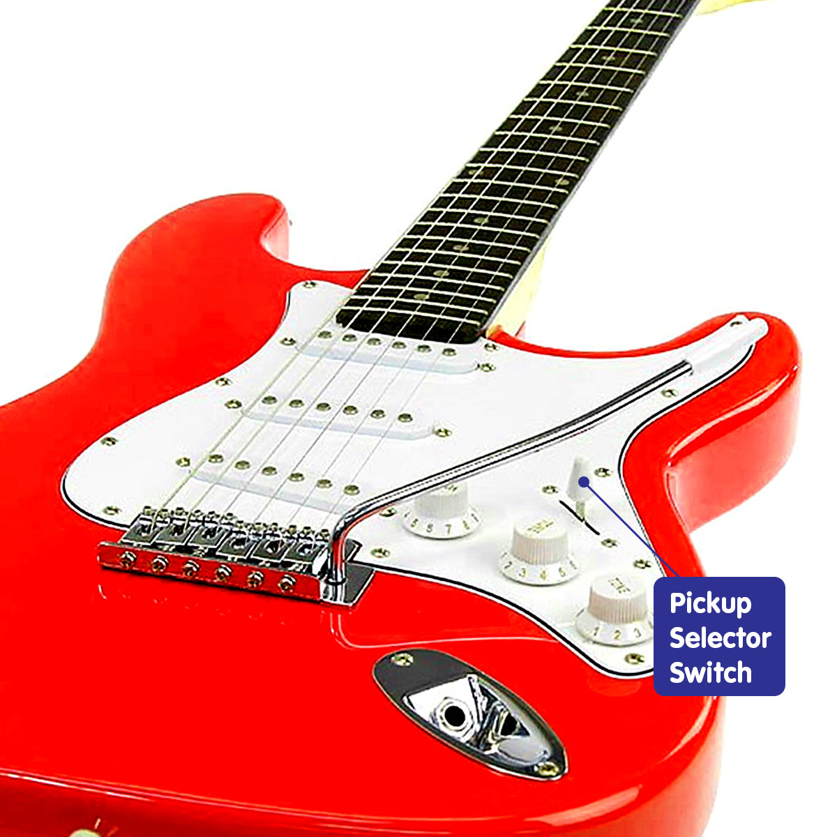 Karrera 39in Electric Guitar - Red Stratocaster