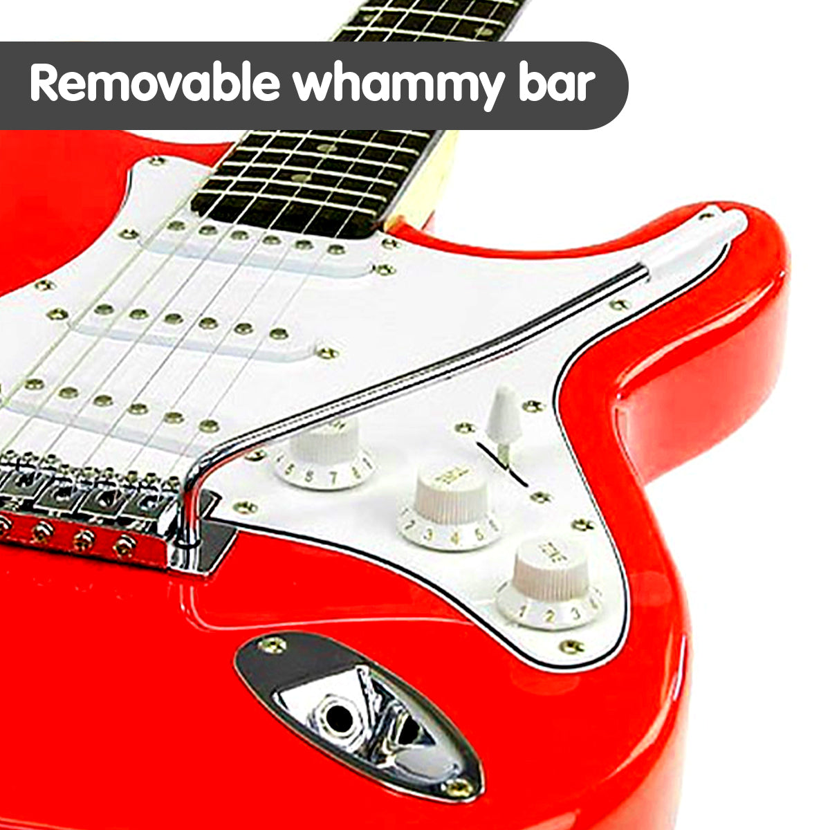 Karrera 39in Electric Guitar - Red Stratocaster