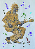 Guitarist Music Notes--Music Poster Canvas Print