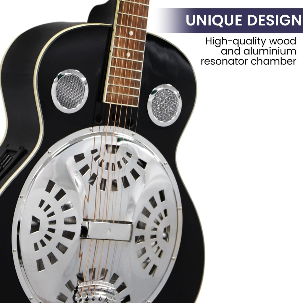 NNEDPE 40in Resonator Guitar - Black