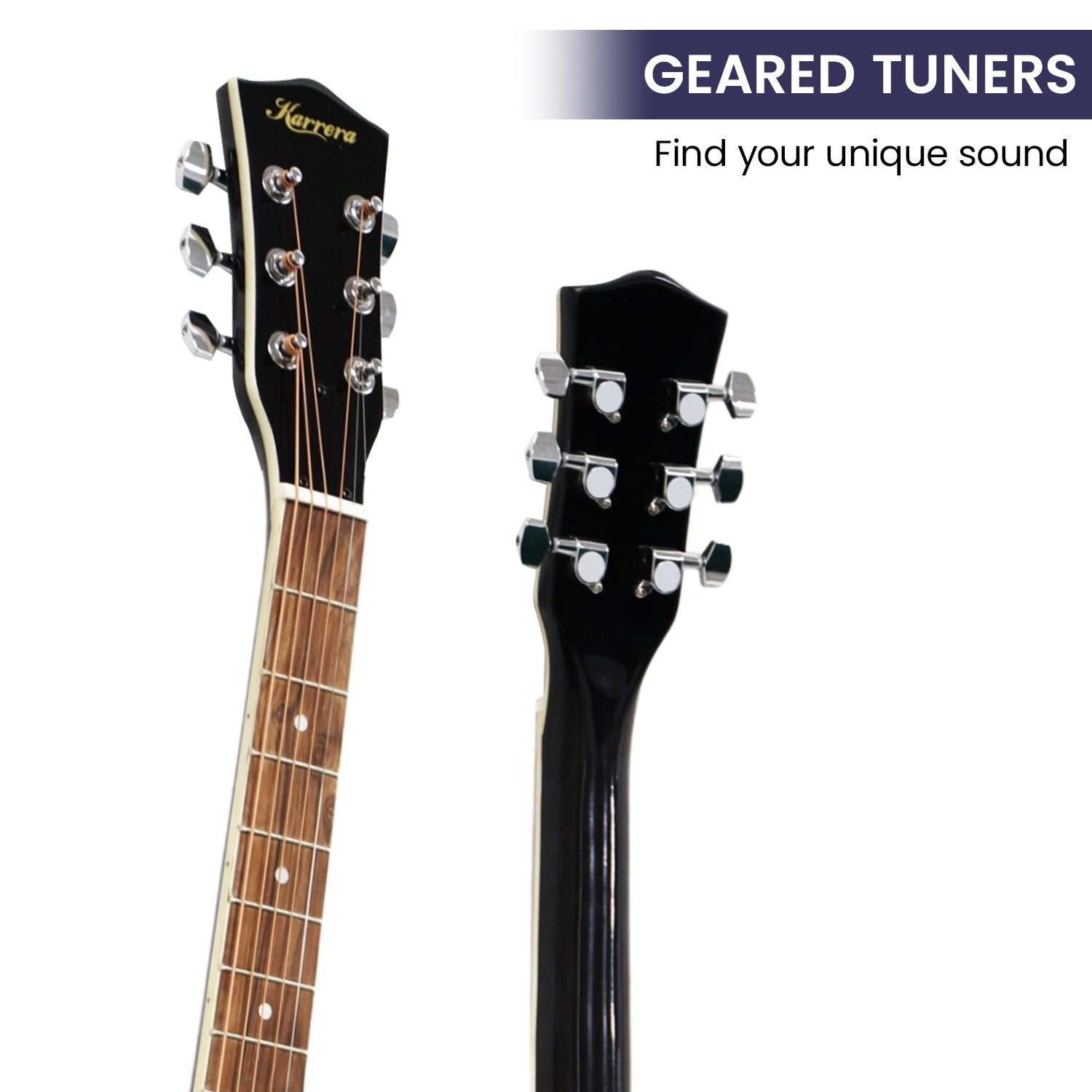 NNEDPE 40in Resonator Guitar - Black